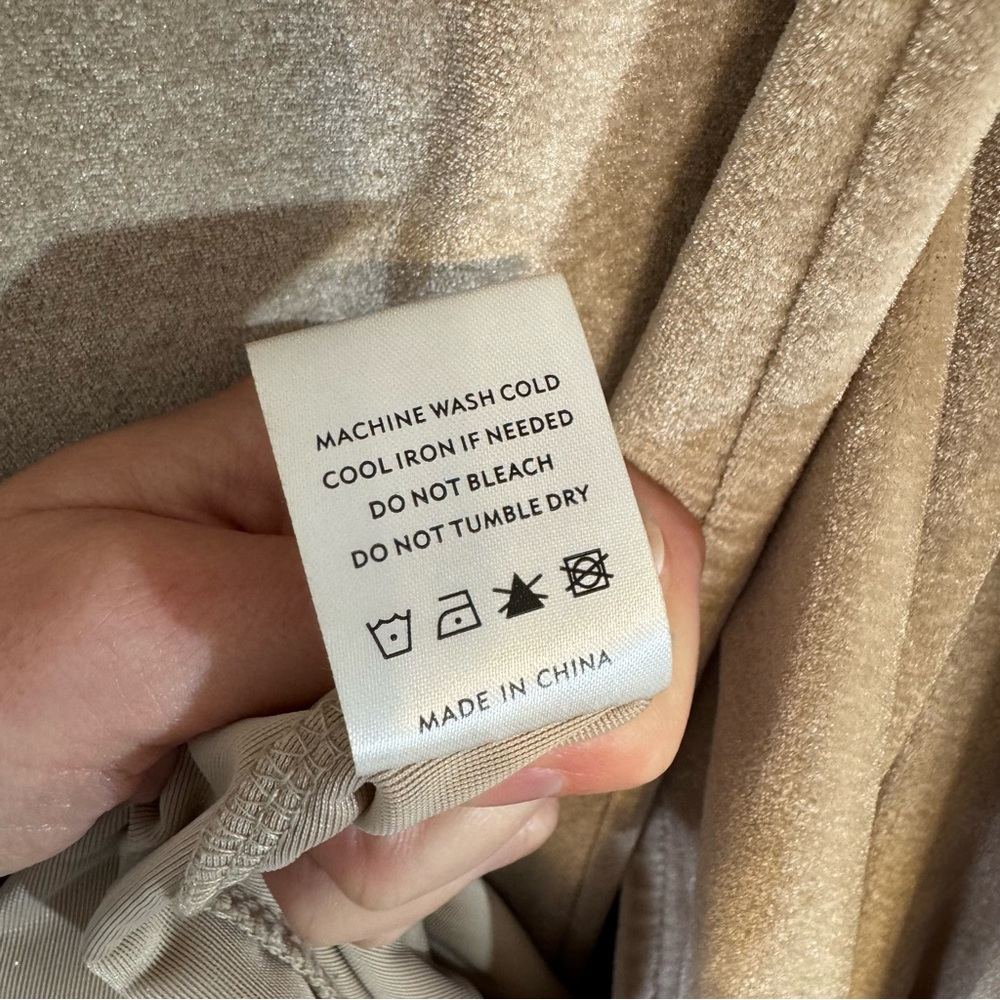 Baltic Born Katelyn Velvet Maxi Wrap Dress in Taupe, Size Large. - Picture 5 of 6